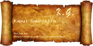 Kapui Gabriella névjegykártya