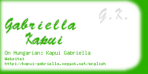 gabriella kapui business card